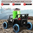 thumbnail image 3 of Joyracer 4WD 24 Volt Ride on Toys, 2 Seater Power UTV Wheels with Remote, Outdoor Toys with 4x200W Motor, LED Light, Bluetooth, Black, 3 of 8