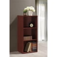 thumbnail image 2 of Pemberly Row Three Shelf Wooden Bookcase in Mahogany Finish, 2 of 5