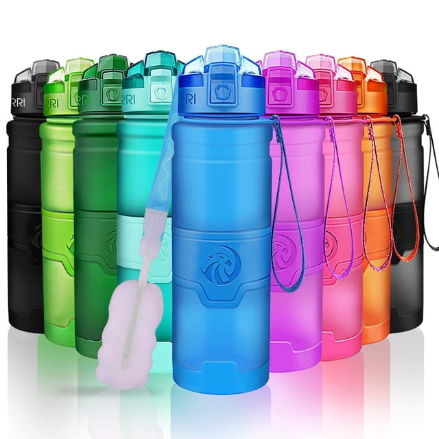 Botella de agua ZORRI 700 ml libre de BPA, a prueba de fugas, con filtro