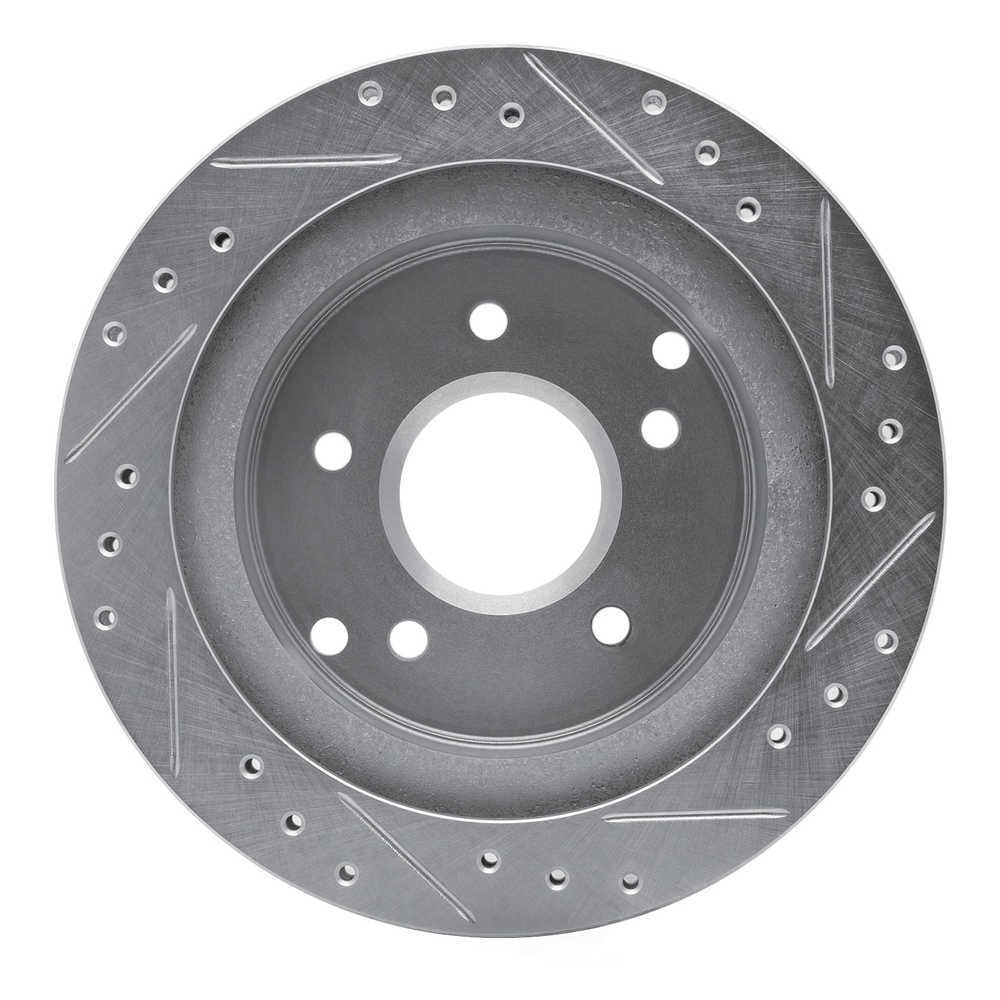 Dynamic Friction Company 631-47016L DFC Brake Rotor - Drilled And Slotted - Silver