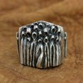 thumbnail image 2 of 925 Sterling Silver Nothingness World Ghost Ring Biker Punk Jewelry TA273 US Size 13.5, 2 of 15