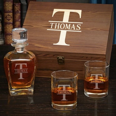 Oakmont Personalized Draper Whiskey Decanter Set with Eastham Glasses
