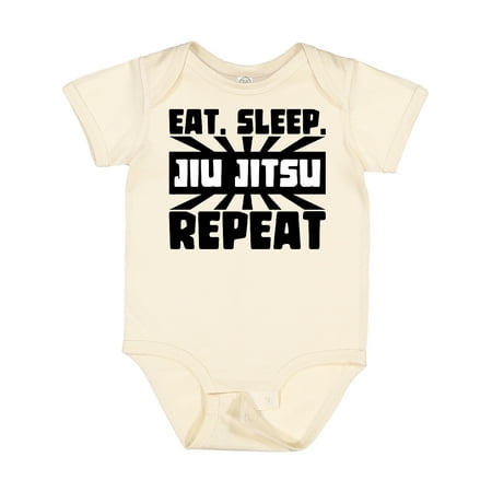 

Inktastic Eat Sleep Jiu Jitsu Repeat Gift Baby Boy or Baby Girl Bodysuit