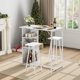 thumbnail image 4 of Yeshouse Juego de mesa y sillas de bar pequeñas de 3 piezas con 3 estantes de almacenamiento, mesa de comedor de cocina retro para 2 personas, muebles de apartamento que ahorran espacio con taburetes, 4 of 8