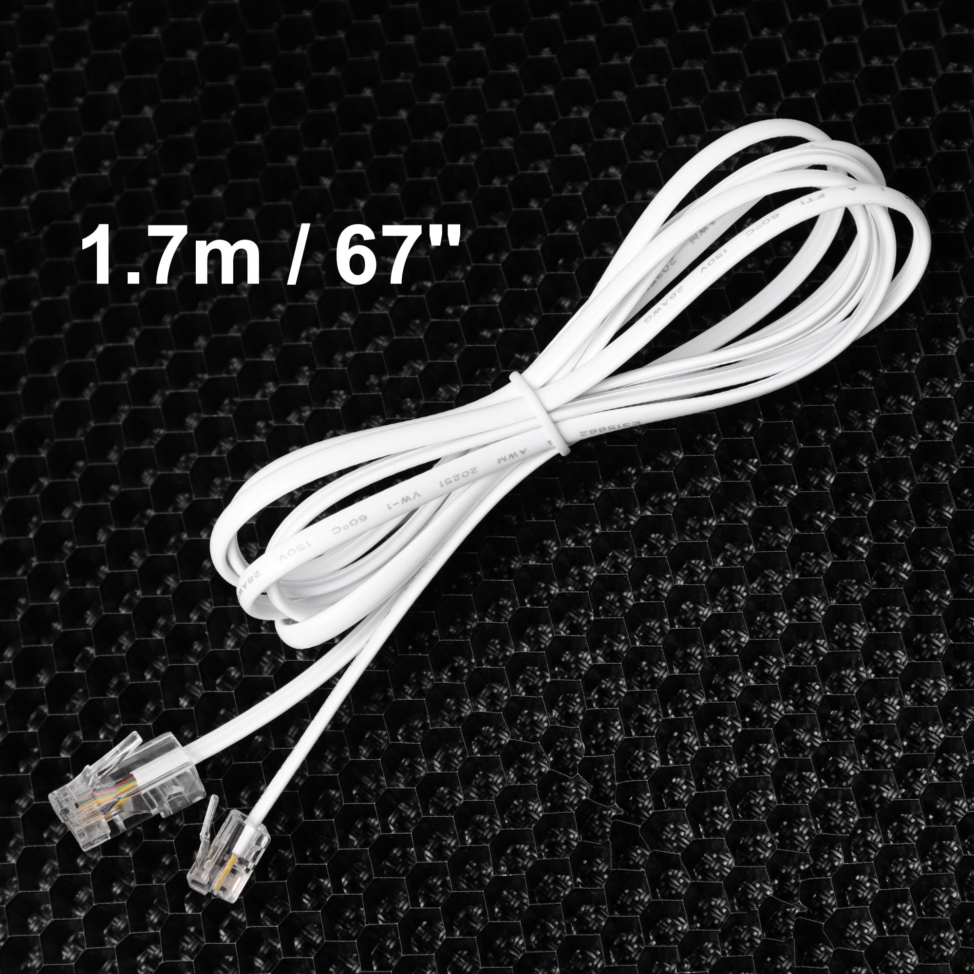  RJ45 to RJ11 Cable, 6 Feet Phone Jack to Ethernet Adapter RJ11  6P4C Male to RJ45 8P8C Male Connector Plug Cord for Landline Telephone :  Electronics