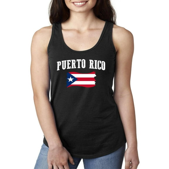 IWPF - Women's Racerback Tank Top - Puerto Rico Flag