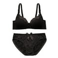 thumbnail image 1 of Bras For Women,Lace No Steel Ring Small Chest Gathered Adjustable Bra + Panty Set(70B-85B), 1 of 6