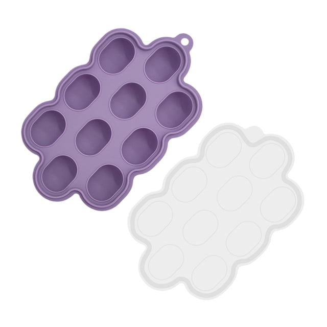 Molde de Hielo de Silicona Toystoory Desmoldeo Fácil Resistencia a Altas/Bajas Temperaturas Ahorro de Espacio Cocina y Comedor Morado Oscuro