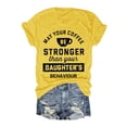 thumbnail image 1 of TSADFHJI Hauts d'Été en Coton pour Femmes T-Shirt Décontracté à Manches Courtes Col Rond Imprimé Mode d'Été pour Femmes m Jaune, 1 of 2