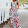thumbnail image 4 of JHLZHS Robe Femme Été Imprimé Floral Robe Maxi pour Femmes Taille Haute Pull Style Européen Longue Robe Décontractée Florale pour Femmes Robes Noires pour Femmes, 4 of 6
