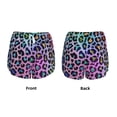thumbnail image 5 of Picia Rainbow Animal Skin Pattern Women's 2 in 1 Athletic Running Shorts High Waisted Workout Casual Gym Sweat Shorts with Comfy Liner Zipper Pockets-X-Large, 5 of 9