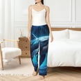 thumbnail image 4 of Balery Colorful Ocean Whale Pantalones de pijama para mujer, pijamas ultraligeros, pantalones de estar por casa-Small, 4 of 6
