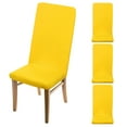 thumbnail image 1 of Funda de silla de comedor de 4 piezas, funda de silla parson de 45-55 cm, amarilla, 1 of 7