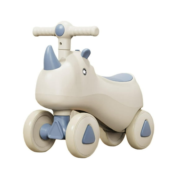 figatia Infants Ride on Toys Cartoon with Music and Light with Easy Grip Handles with 4 Blue