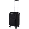 thumbnail image 7 of GUENG Foldable Shopping Cart with Insulated Cooler Bag, 4-Wheel Grocery Cart with Adjustable Handle(Black), 7 of 7