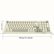 AJAZZ AK992 Wired Mechanical Keyboard Gasket Construction Colorblocked Keycaps Monochrome Backlight 99 Keys