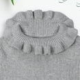thumbnail image 6 of LOCHEX Girls Turtleneck Sweater Kids Casual Long Sleeve Knit Pullover Tops Solid Color Rolled Hem Base Shirt,3-4T, 6 of 8