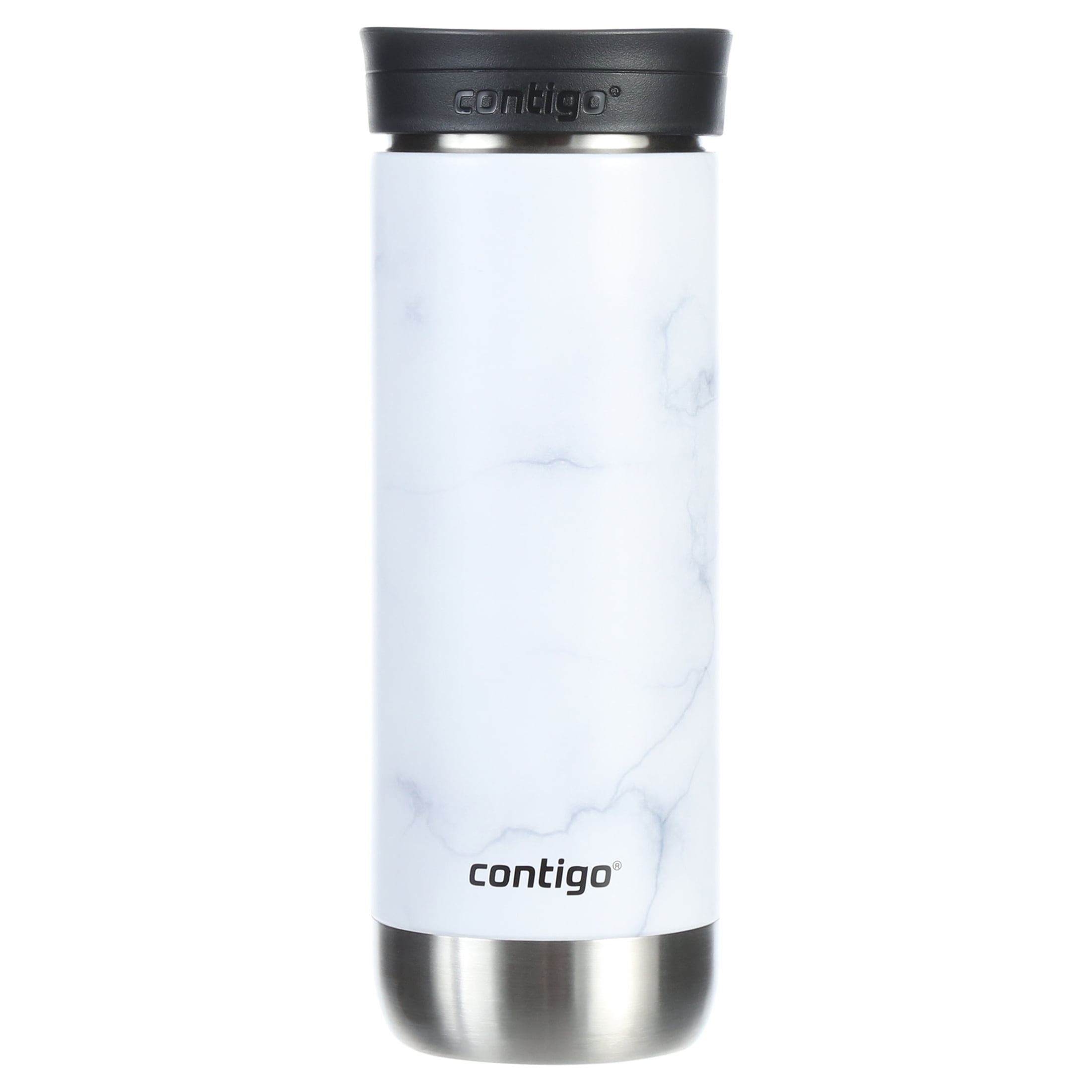 Contigo Travel Mug, Snapseal, Huron Couture 2.0, White Marble, 20 Ounce