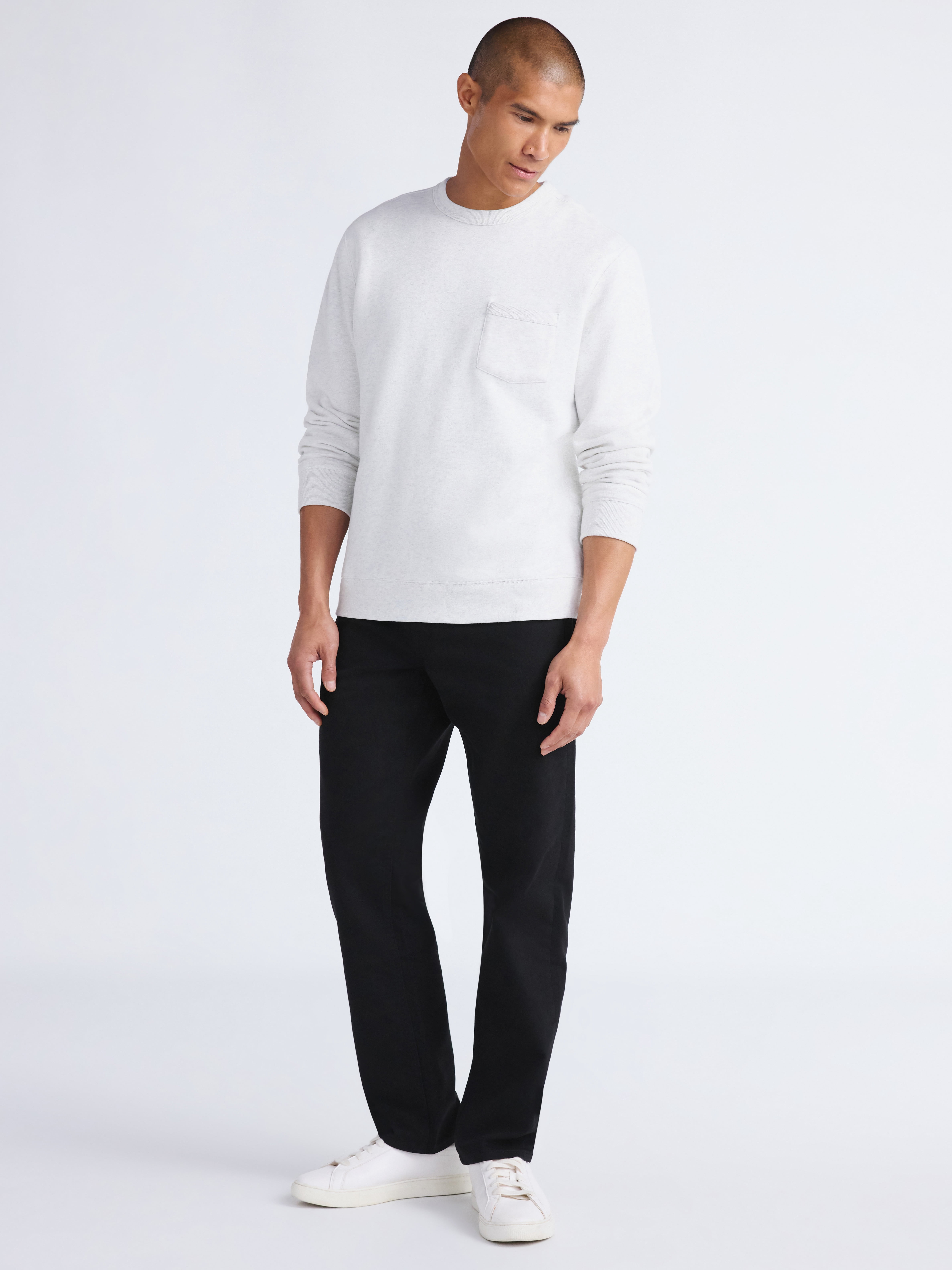 Free Assembly Men's Fleece Crewneck Sweatshirt with Long Sleeves, Sizes S-3XL