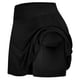 thumbnail image 4 of ICHUANYI Clearance Women's Tennis Skirts Run yoga Inner Shorts Elastic Sports Pockets Hakama(Black, S) ICHUANYI WER2023080909138, 4 of 9