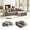 Light Coffee, variant on Kelyda 106" Boneless L-Shaped Modular Sectional Sofa, Faux Rabbit Fur for Living Room, Black