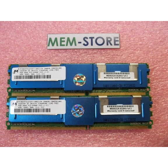 MB092G/A 8GB 2x4GB DDR2-800 FBDIMM Memory Apple Xserve (3rd Party)