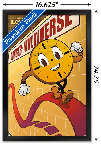Marvel Loki: Season 2 - Miss Minutes Danger: Multiverse Wall Poster, 14.725" x 22.375" Framed
