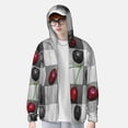 thumbnail image 6 of Rocae Cherries laid Print Breathable Sun Protection Hoodie Quick-Dry Lightweight Long Sleeve Hoodie Unisex Running Sports Shirt 3X-Large, 6 of 9