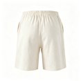 thumbnail image 5 of IUYRTFE Women High Waist Cotton Linen Shorts with Pockets Relaxed Fit Straight Leg Summer Casual Bottoms, 5 of 7