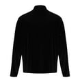 thumbnail image 5 of SDNall Men's Solid Color Velvet Long Sleeve Turtleneck, Stretch High Neck Top for Casual Wear, 5 of 9