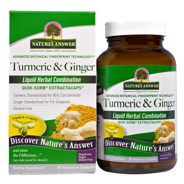 Nature's Answer Turmeric & Ginger, 90 Vegetarian Capsules
