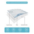 thumbnail image 4 of Full Size Quilt Bedding Set, Sky Blue Palm Leaves Coastal Reversible Summer Quilt 3 Pieces, Summer Tropical Botanical Lightweight Bedspreads Coverlets with 2 Pillow Shams for All Seasons, 4 of 5