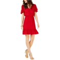 thumbnail image 1 of Michael Kors Mini vestido de manga doble para mujer, rojo, mediano Michael Kors Mini, 1 of 2