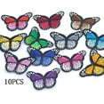 thumbnail image 3 of 10 Pieces Embroidered Iron on Patch for Clothing,Sunflowers Butterfly Iron On Patches Set, 3 of 4