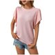 thumbnail image 1 of Usted Es Más Que un Puntaje de Prueba Capa de Camisa de Manga Corta con Ruffles, Estampado Cuello Redondo Blusa Casual, 1 of 6