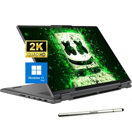 Lenovo Yoga 7i 2-in-1 16'' 2.5K Touch Premium Laptop, 12th Intel Evo Platform 12-Core i5-1240P, Intel Iris Xe Graphics, Backlit KB, FP, Win11 PRO, W/Stylus Pen(8GB|1TB SSD), Storm Grey
