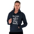 thumbnail image 3 of Life Based True Story Sarcastic Humor Unisex Plus Fleece Graphic Hoodie Brisco Brands 5X, 3 of 4