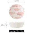 thumbnail image 3 of Qeeadeea Small Round Baking Dish Set Of 2, Colorful Ceramic Pie Pan, Round Ceramic Pie Plate-white-fish, 3 of 7