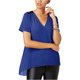 thumbnail image 2 of Blusa plisada Hi-Low Pullover Michael Kors azul XL, 2 of 2