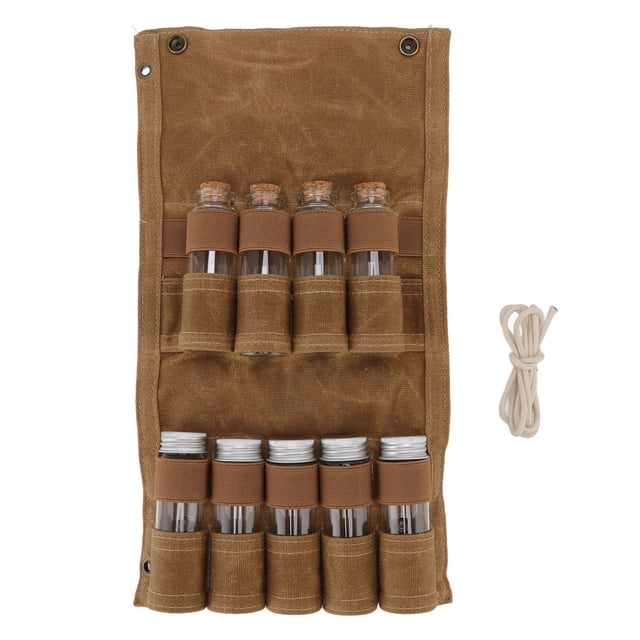 Organizador de bolsas de almacenamiento de condimentos, bolsa para botellas de especias, bolsa para botellas de condimentos para acampar húmeda, soporte para botellas de condimentos construido para el futuro