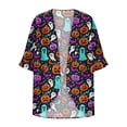 thumbnail image 5 of Zormilly Halloween Cardigan Women Lightweight 3/4 Sleeve Open Front Long Cardigans Print Loose Casual Cardigans, S-2XL, 5 of 5