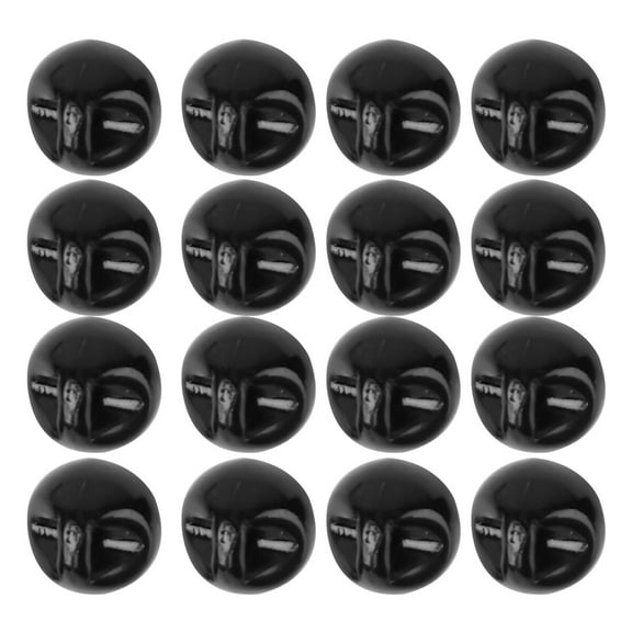 TABLZONE 50Pcs Black ABS Smooth Round Buttons for Clothing Sewing Craft Decor Accessories