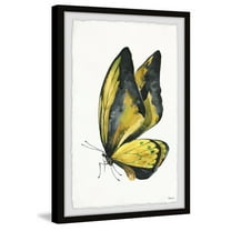 Parvez Taj "Black and Yellow Mariposa" Framed Painting Print