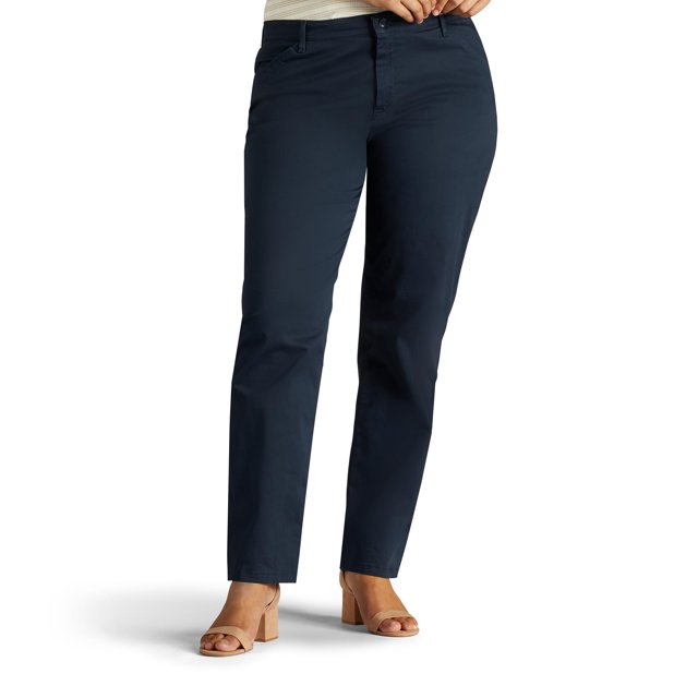Pantalones Lee para mujer, corte holgado para todo el día, talla grande, 30 W x L, azul