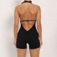 thumbnail image 4 of Tumotour Jumpsuits for Women Sleeveless Athletic Backless Short Rompers with Chest Pads Comfortable Bodysuits Casual Workout One Piece Seamless Jumpsuit for Trendy Gym Beach Vacation Summer Outfits, 4 of 4
