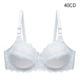 thumbnail image 1 of Sujetador de encaje Mujer Sexy Hacer subir Lencería Copa fina Ropa interior transpirable, Blanco, 40CD Vogacara AP001126-02, 1 of 7