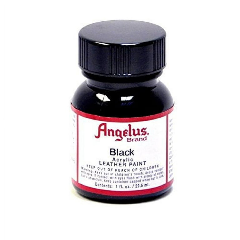 Angelus Leather Paint Flat Black 1oz Bottle