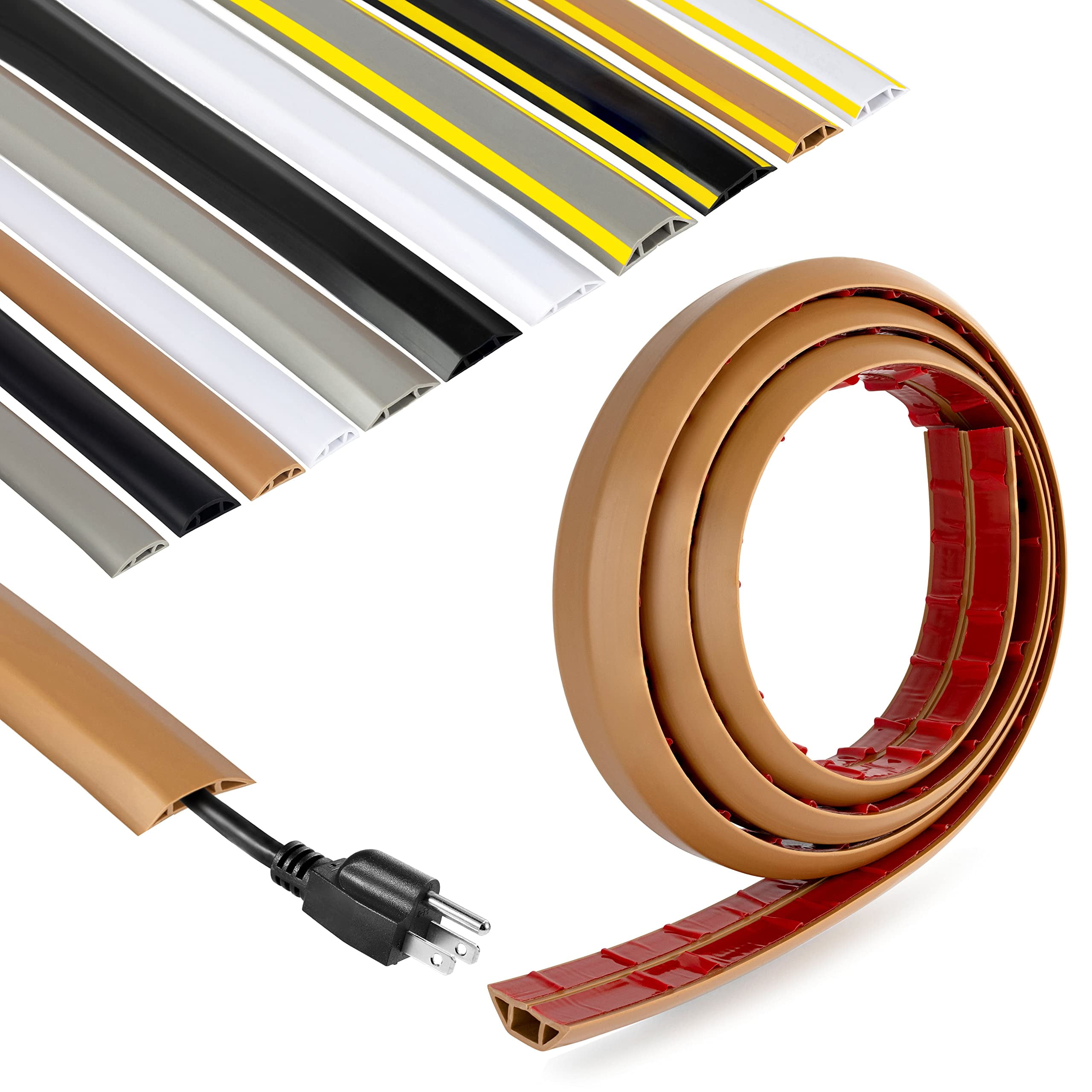 Rubber Bond Cord Cover Floor Cable Protector Strong Self Adhesive