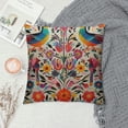 thumbnail image 2 of JEUXUS  Mexican Design Colorful Pigeons Pheasant Pillow Case, 2 of 5