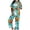 Green, variant on Uaswgudfs Women's Short Collar & Sleeve Pajama Set with Long Pants - Relaxed Fit Soft Sleepwear